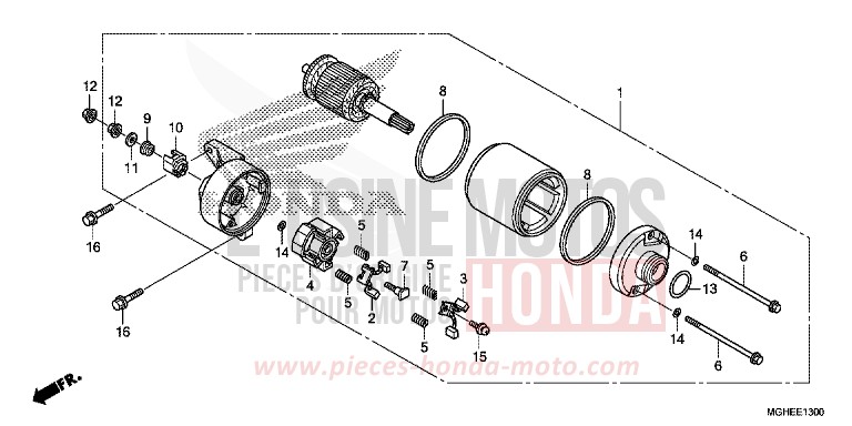 MOTEUR DE DEMARRAGE de VFR1200X "Crosstourer" DCT MAT TITANIUM BLADE METALLIC (YR327) 2014